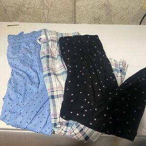 Womens XL George Blue and White Plaid Pajama Pants